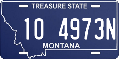 MT license plate 104973N