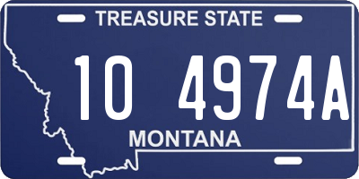 MT license plate 104974A