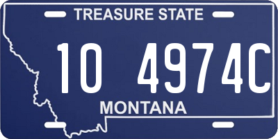 MT license plate 104974C