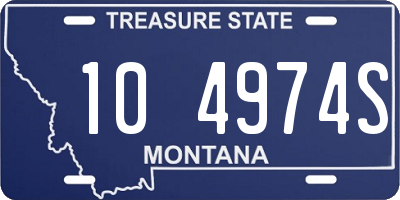 MT license plate 104974S