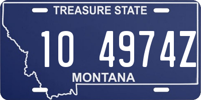 MT license plate 104974Z