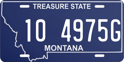 MT license plate 104975G