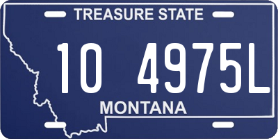 MT license plate 104975L