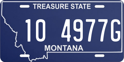 MT license plate 104977G