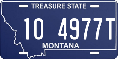 MT license plate 104977T