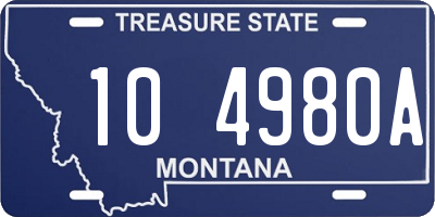 MT license plate 104980A