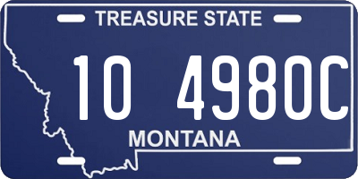 MT license plate 104980C