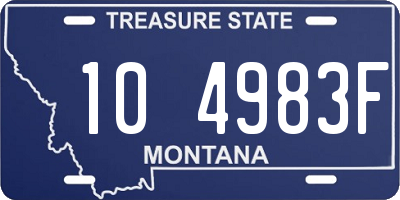 MT license plate 104983F