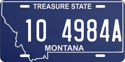 MT license plate 104984A