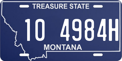 MT license plate 104984H