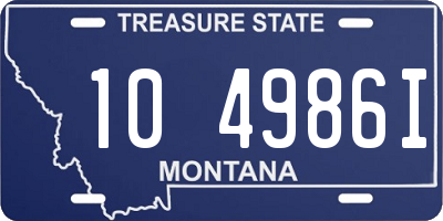 MT license plate 104986I