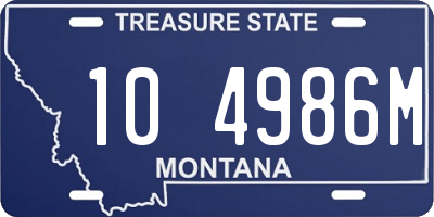 MT license plate 104986M