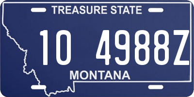 MT license plate 104988Z