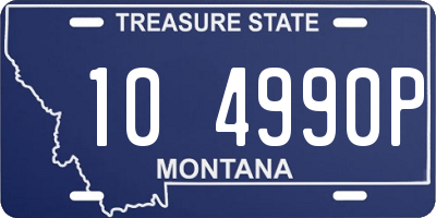 MT license plate 104990P