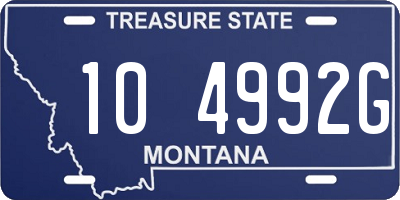 MT license plate 104992G