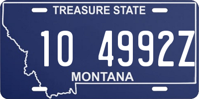 MT license plate 104992Z