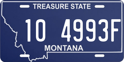 MT license plate 104993F