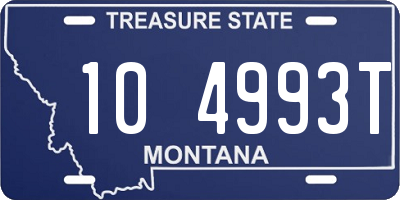 MT license plate 104993T