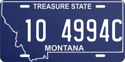 MT license plate 104994C