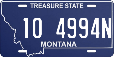 MT license plate 104994N