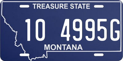 MT license plate 104995G