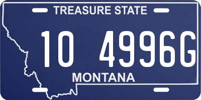 MT license plate 104996G