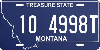 MT license plate 104998T