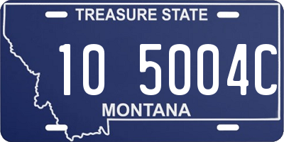 MT license plate 105004C