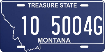 MT license plate 105004G