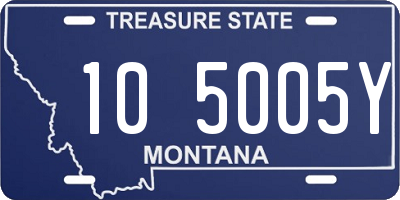 MT license plate 105005Y