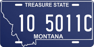 MT license plate 105011C