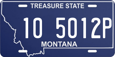 MT license plate 105012P