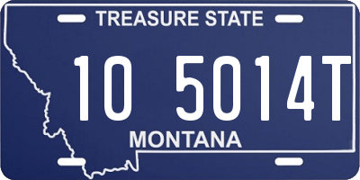 MT license plate 105014T