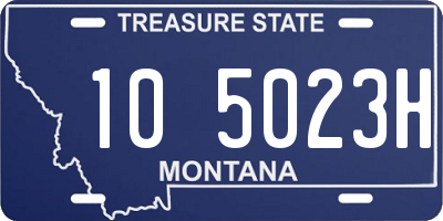 MT license plate 105023H