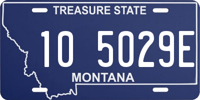 MT license plate 105029E