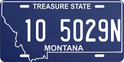 MT license plate 105029N