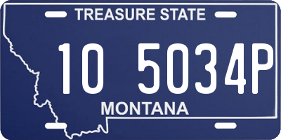 MT license plate 105034P