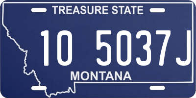 MT license plate 105037J