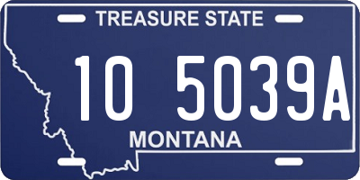 MT license plate 105039A