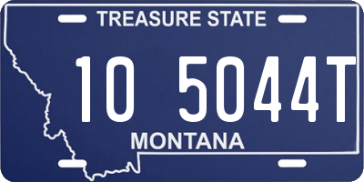 MT license plate 105044T