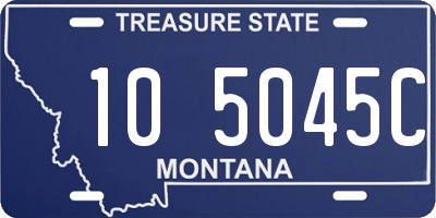 MT license plate 105045C