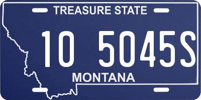 MT license plate 105045S