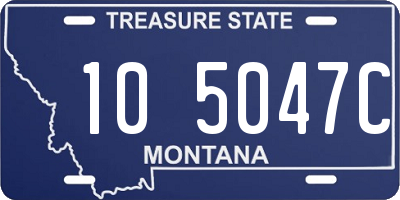 MT license plate 105047C