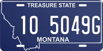 MT license plate 105049G