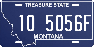 MT license plate 105056F