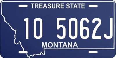 MT license plate 105062J