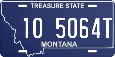 MT license plate 105064T