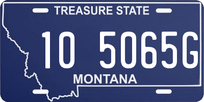 MT license plate 105065G