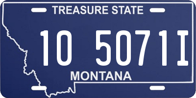 MT license plate 105071I