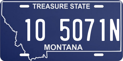 MT license plate 105071N